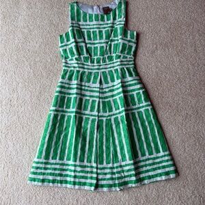 Taylor Green and White Checkered Dress